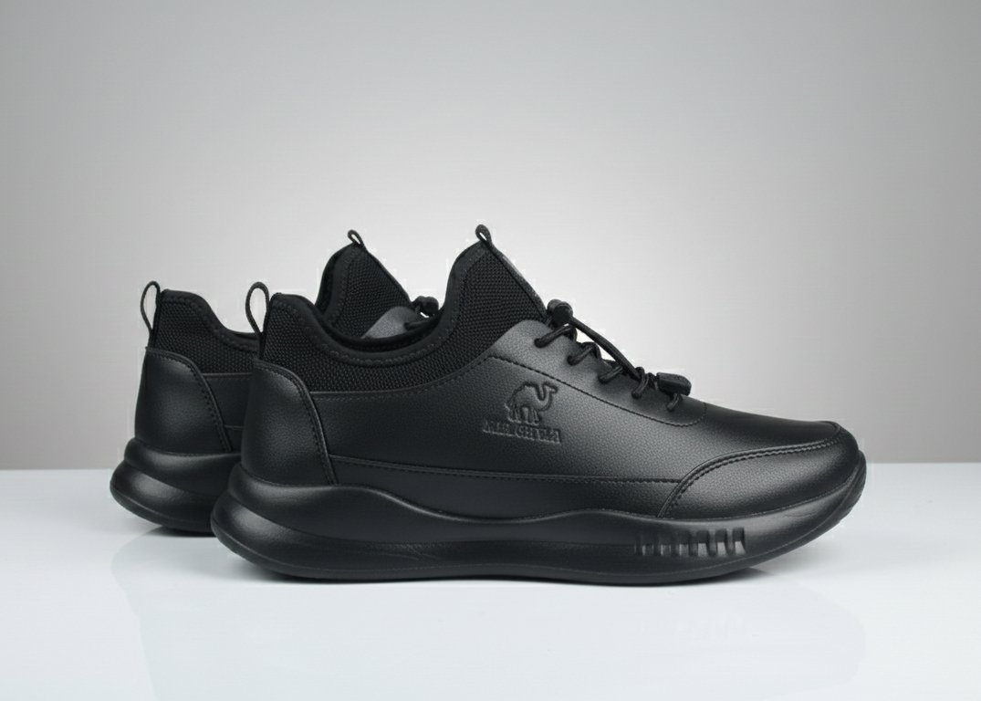 DesertWalk Men’s Casual Comfort Sneakers – Black