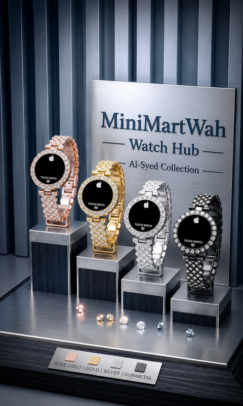 Luxury Female LED Touch | Watch Diamond Studded Magnetic Strap Watch for Women