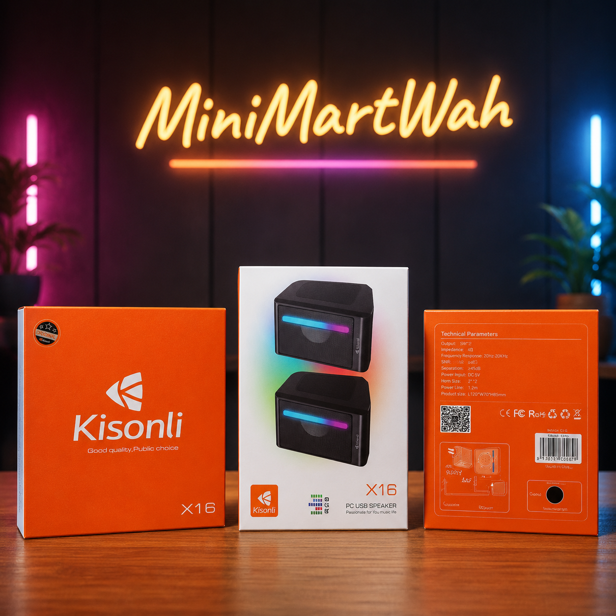 Kisonli X16 PC USB RGB Speakers